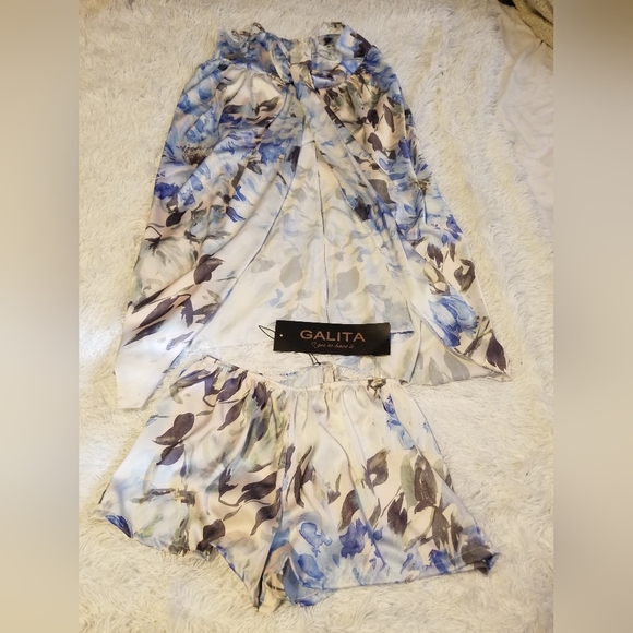 NWT Galita Got to have il Sleepwear Set Women's Size Small Color Blue/Gray - Picture 4 of 11